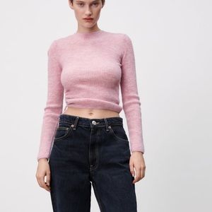 Zara pink knit sweater